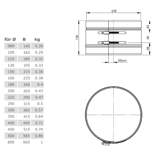 Klemmband (Ersatzteil) für Tecnovis TEC-DW-Classic und TEC-DW-Silver