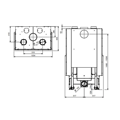 La Nordica Monoblocco 3LC Kamineinsatz 12 kW