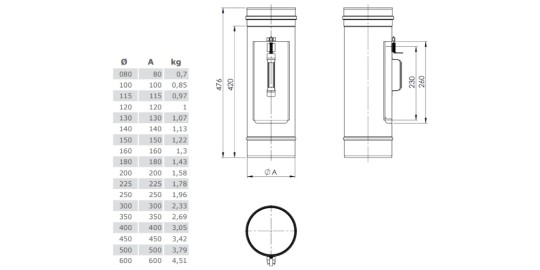 Reinigungselement mit Deckel 300 x 150 mm - einwandig - Tecnovis TEC-EW-Classic