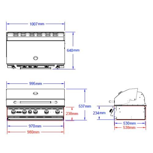 Gasgrill Bull BBQ Brahma Built-In