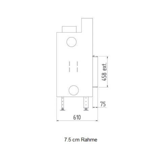 M-Design - 4 Seiten Rahmen für 1300H, 550V, 850V, 1000V, 1150V Kaminzubehör