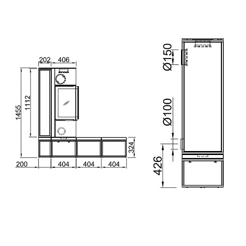 Spartherm Piko Frame Furniture Kaminofen 5,9 kW