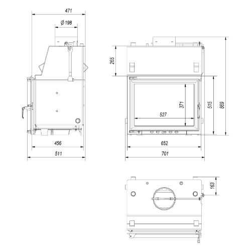 Kratki Zuzia 15 Kamineinsatz 12 kW wasserführend