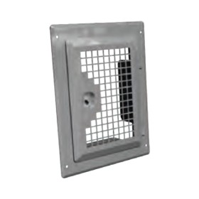 Edelstahltür als Lüftungsgitter 120x180 mm - einwandig - eka edelstahlkamine complex E