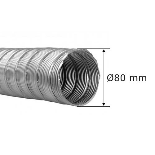 Flexrohr doppellagig Ø 80 mm, Edelstahl Tecnovis TEC-FLEX