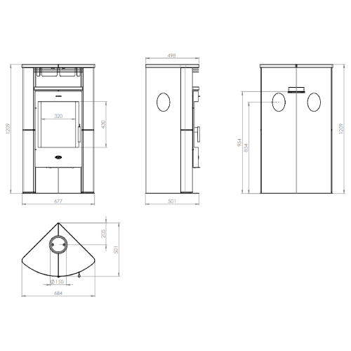 Fireplace Malta Kaminofen 6 kW