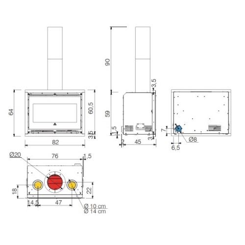 Edilkamin Firebox Evo 60 Kamineinsatz 12,5 kW