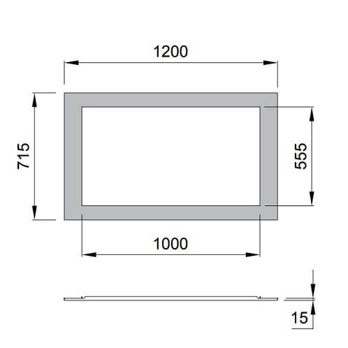 La Nordica - Verkleidung - Cornice Steel 100 Kaminzubehör