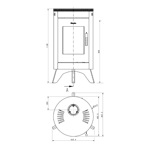 Wamsler City Kaminofen 7 kW