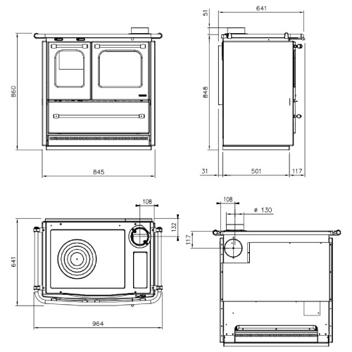 La Nordica Sovrana Easy Evo Holzherd 9 kW