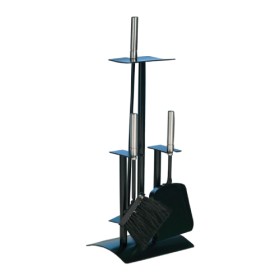 Lienbacher - Kaminbesteck 3-teilig, Schwarz beschichtet, Edelstahlgriff Kaminzubehör