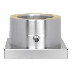 Grundplatte mit Kondensatablauf seitlich und 1/2“ Nippel - doppelwandig - Tecnovis TEC-DW-Design