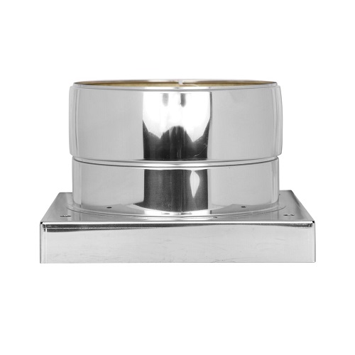 Grundplatte mit Kondensatablauf unten und 1/2“ Nippel - doppelwandig - TEC-DW-Standard
