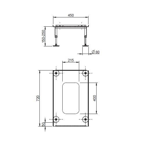 Leda - Traglager T4 für BRILLANT/BRINELL/DIAMANT/GOURMET/TURMA XL/RUBIN Kaminzubehör