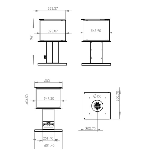 A Caminetti Outdoor 4D Gartenkamin