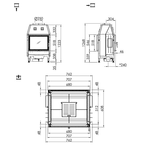 Spartherm Varia FD Kamineinsatz 11,6 kW Dreh-/Drehtür Durchsicht