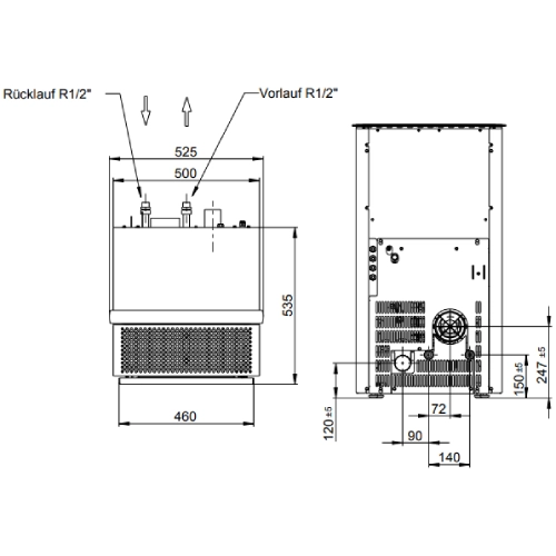 Wodtke Pat water+ Pelletofen 8/10 kW wasserführend