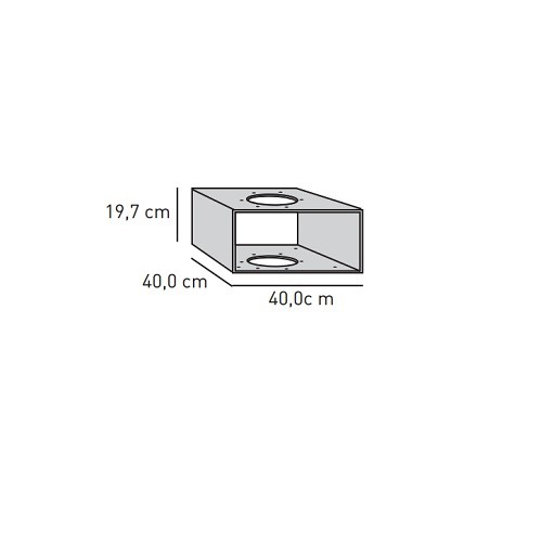 Kaminzubehör Skantherm - Basis Tunnel Box, Breite 40,0 cm für, Elements (2.0, 400)