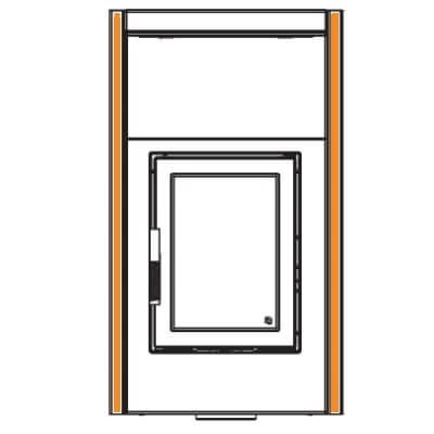 Leda - Anbauleisten (Paar) 30 x 835 mm zur Verbreiterung, Stahl Kaminzubehör