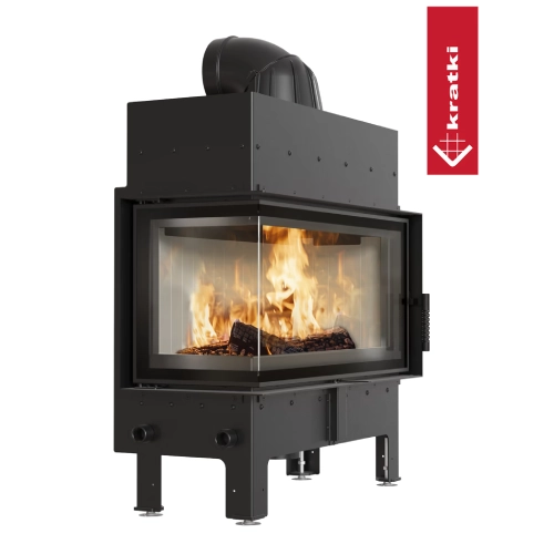 Kratki Floki L Kamineinsatz 12 kW Eckkamin