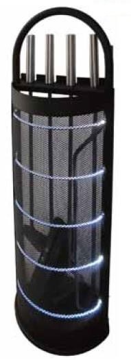 Lienbacher - LED-Kaminbesteck 4-teilig, Schwarz Kaminzubehör