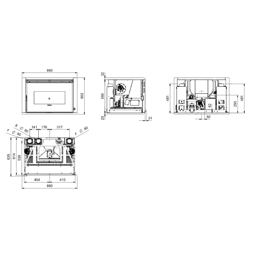 La Nordica Extraflame Comfort P85 Plus Pellet Kamineinsatz 12 kW