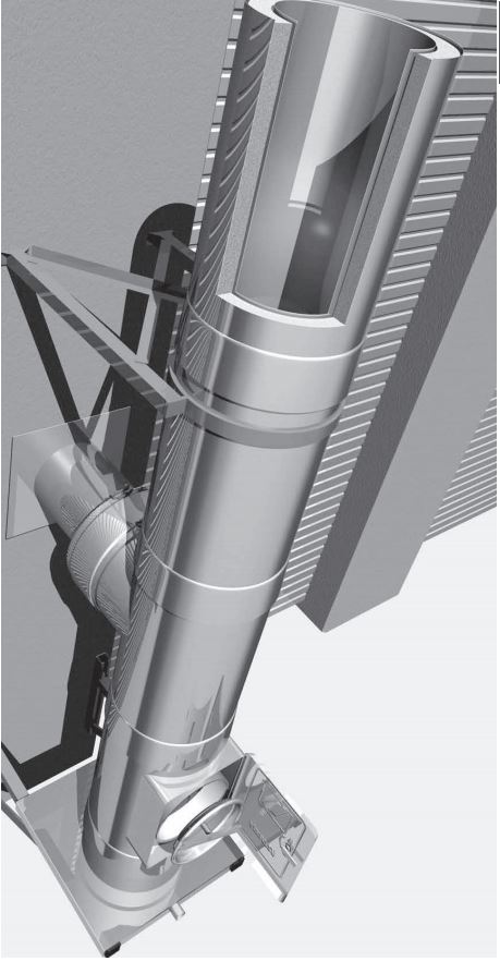 Edelstahlschornstein Bausatz Ø 200 mm - doppelwandig - Raab DW-Alkon