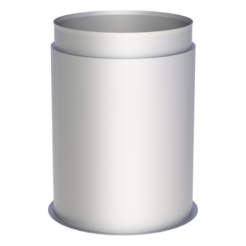 Wandfutter, doppelt, Einschublänge l=150mm, passend für Ofenrohr - einwandig - Tecnovis TEC-EW-Classic