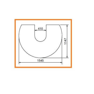 Cera Design - Glasvorlegeplatte 6 mm (passend zu drehteller) für Prego und Rondotherm Kaminzubehör