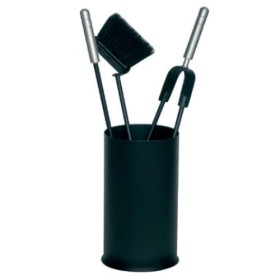 Lienbacher - Kaminbesteck 3-teilig, schwarz beschichtet, Griffe Edelstahl Kaminzubehör