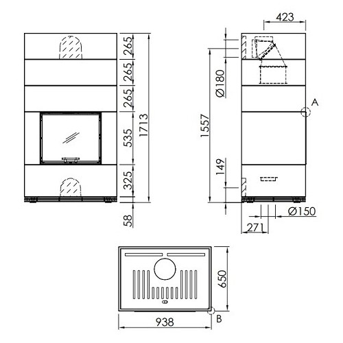 Spartherm SIM Mini Sh Kaminbausatz 7 kW Raumluftunabhängig