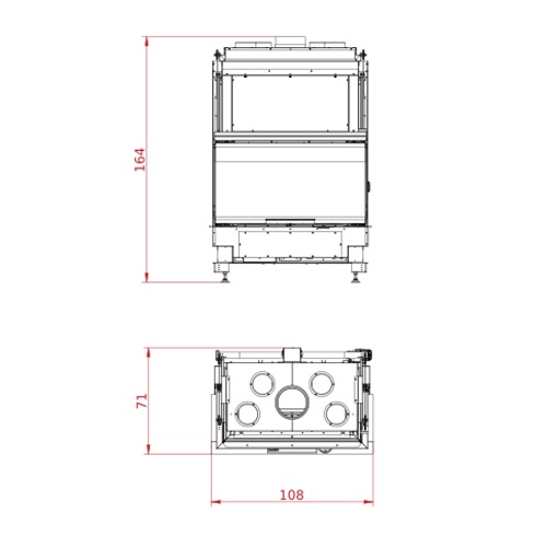 Palazzetti Ecomonoblocco WT 16:9 3D Kamineinsatz 12,5 kW