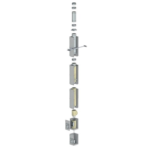 Leichtbauschornstein F90-Bausatz Wohnzimmervariante mit Innenrohrdurchmesser 200 mm – Tecnovis