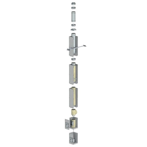 Leichtbauschornstein F90-Bausatz Wohnzimmervariante mit Innenrohrdurchmesser 150 mm – Tecnovis