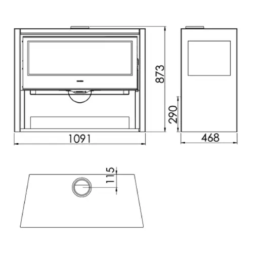 Panadero Allegro 3V Kaminofen 8,2 kW