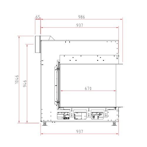 Schmid Ekko G U 45(67) Gaskamin