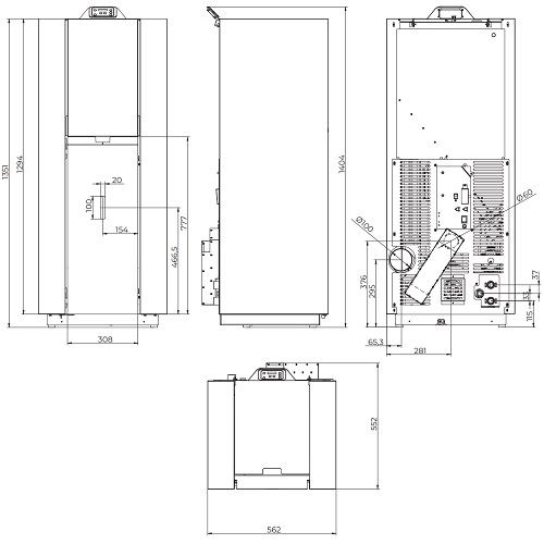 Royal Idro Wall 20 Pelletofen 19,7 kW wasserführend