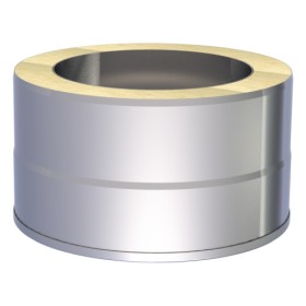 Übergang TEC-EW-Classic / TEC-DW-Design mit integriertem Wandfutter, gerade für TEC-Stahl - doppelwandig - Tecnovis TEC-DW-Design