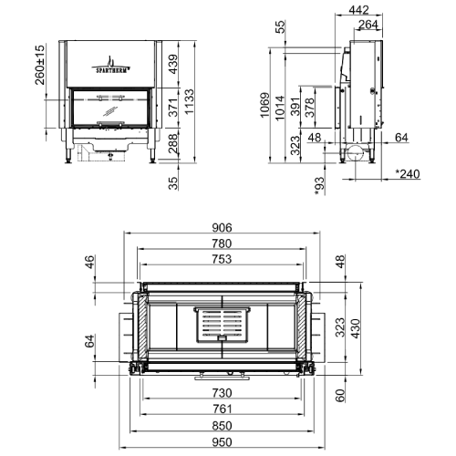 Spartherm Varia AS-FDh Kamineinsatz 7 kW Schiebetür Durchsicht