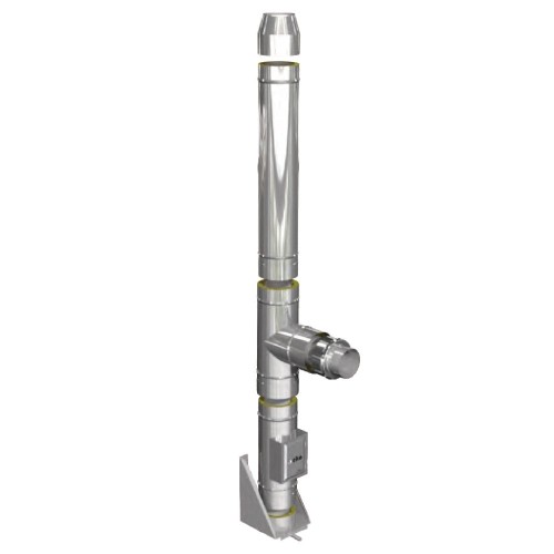 Edelstahlschornstein Bausatz doppelwandig Ø 130 mm - eka Edelstahlkamine Complex D