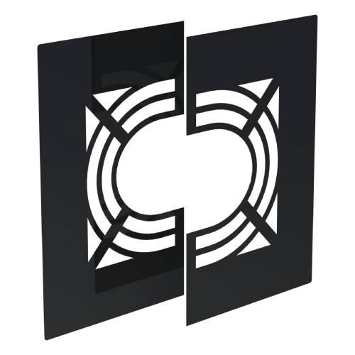 Deckenblende für Hinterlüftung, zweiteilig, 31-45° - doppelwandig - Tecnovis TEC-DW-NOIR