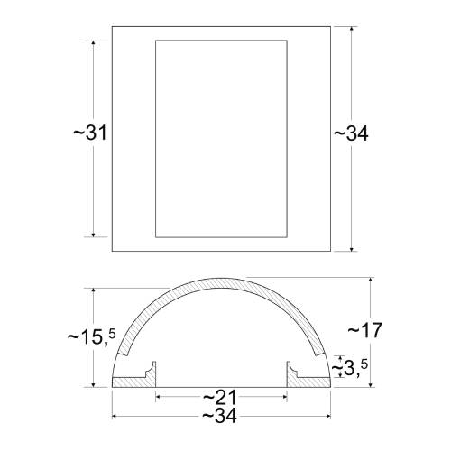 Keramische Lüftungsnische inkl. LED Beleuchtung - CB-tec