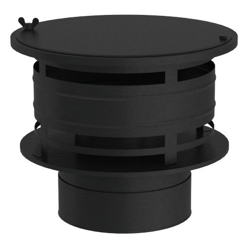 Hollandhaube mit drehbarer Reinigungsscheibe - doppelwandig - Jeremias DW-BLACK