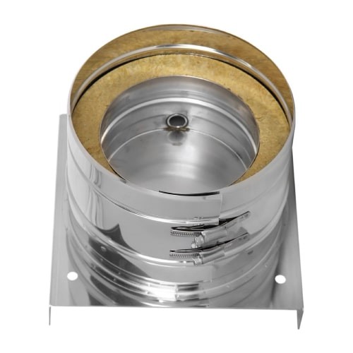 Grundplatte mit Kondensatablauf seitlich und 1/2“ Nippel - Tecnovis TEC-DW-Silver