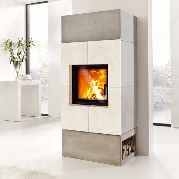 Camina S2 Kaminbausatz 5 kW Speicheranlage, Front Korpusbündig