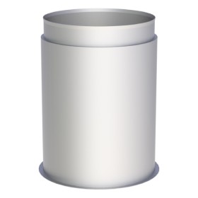 Wandfutter, doppelt, Einschublänge l=150mm, passend für Ofenrohr - einwandig - Tecnovis TEC-EW-Classic