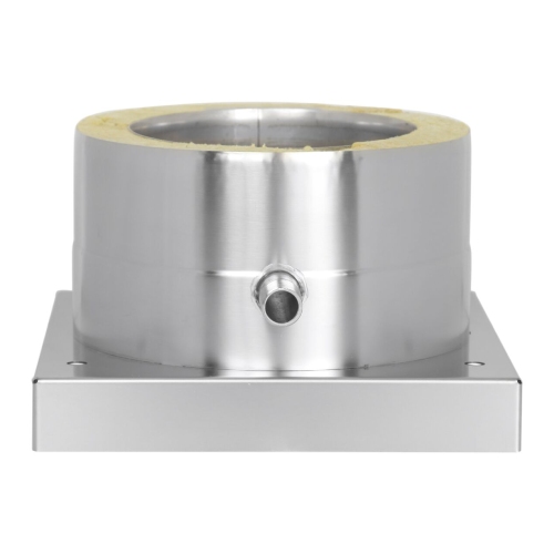 Grundplatte mit Kondensatablauf seitlich und 1/2“ Nippel - doppelwandig - Tecnovis TEC-DW-Design