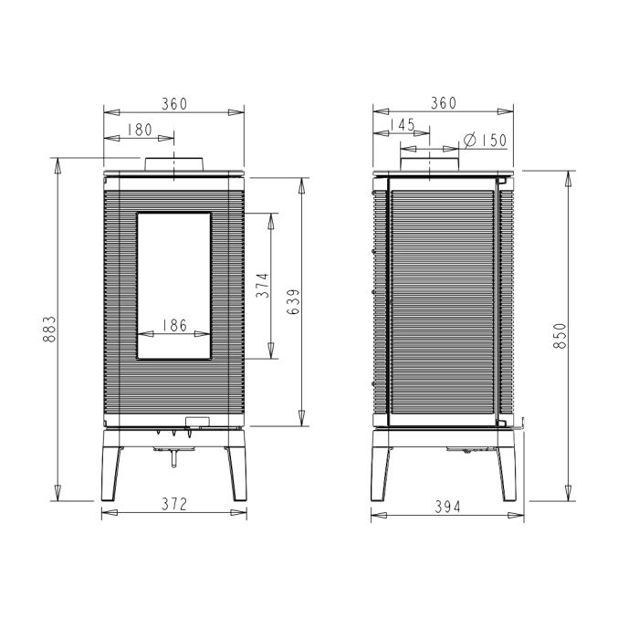 Invicta Iwaki Kaminofen 7 kW