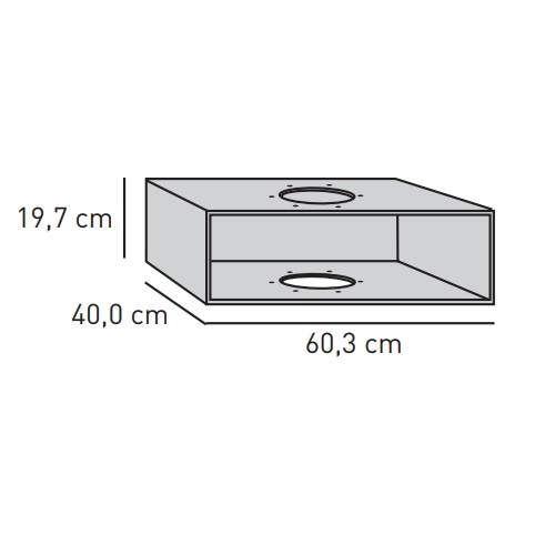 Kaminzubehör Skantherm - Basis Box, Breite 60,3 cm, für Elements 603