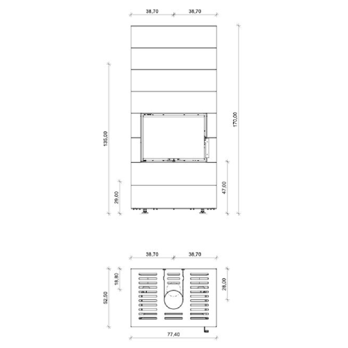 Neocube F10 Black & White Edition Kaminbausatz 4,8 kW